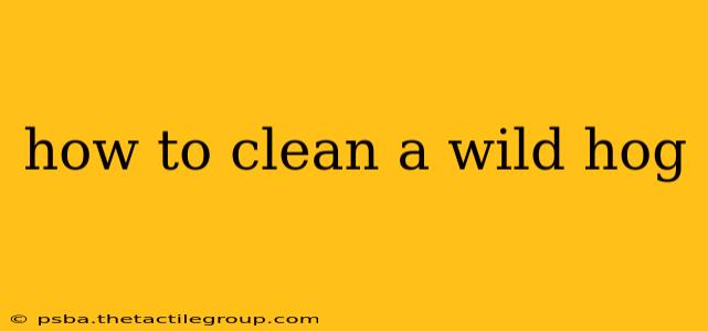 how to clean a wild hog