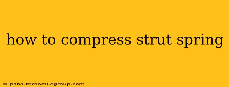 how to compress strut spring