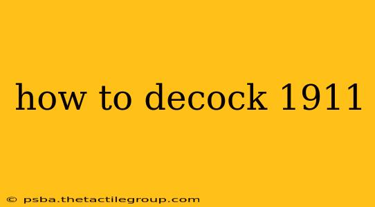 how to decock 1911