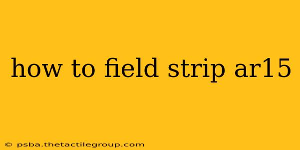 how to field strip ar15