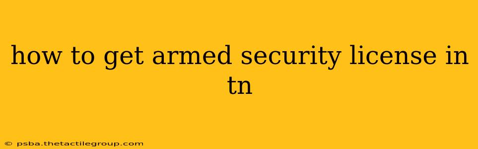 how to get armed security license in tn