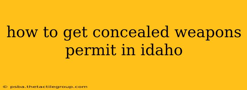 how to get concealed weapons permit in idaho