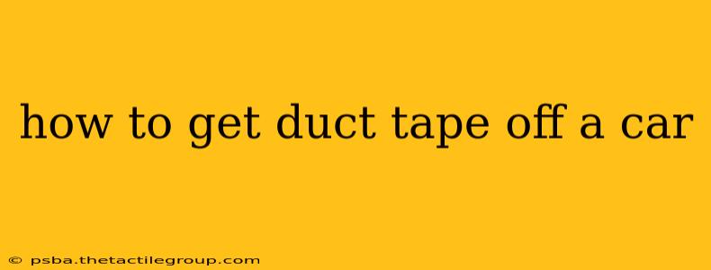 how to get duct tape off a car