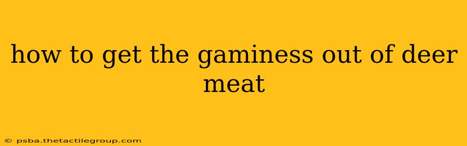 how to get the gaminess out of deer meat