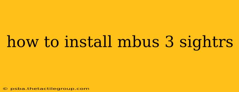 how to install mbus 3 sightrs