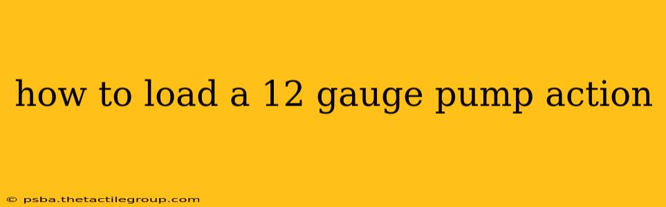 how to load a 12 gauge pump action