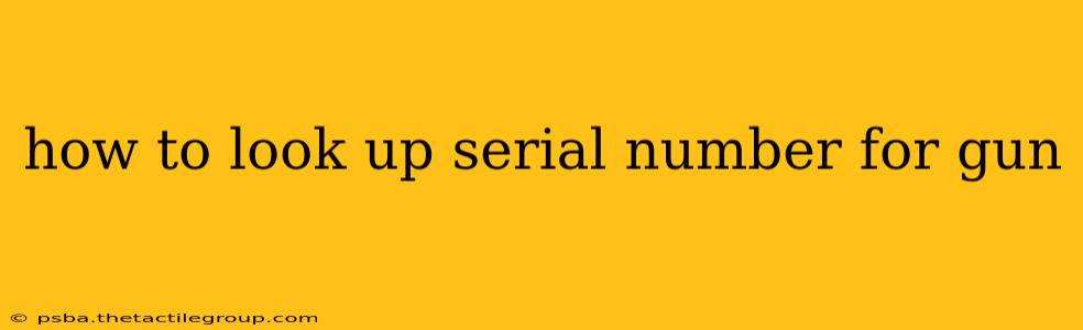 how to look up serial number for gun