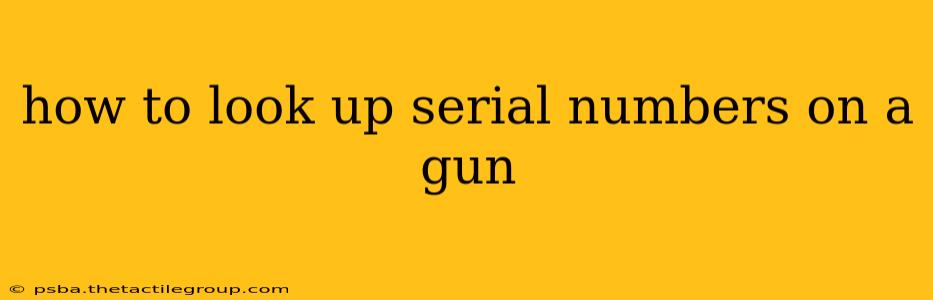 how to look up serial numbers on a gun