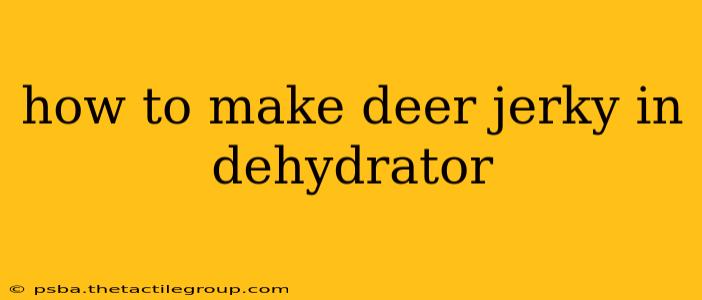 how to make deer jerky in dehydrator