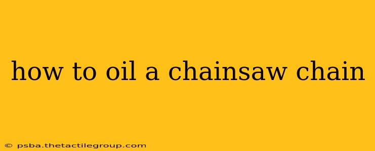 how to oil a chainsaw chain