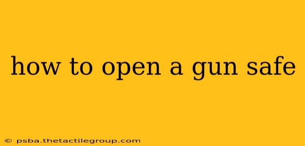 how to open a gun safe