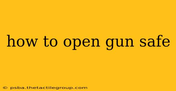 how to open gun safe