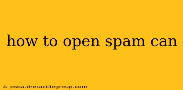 how to open spam can