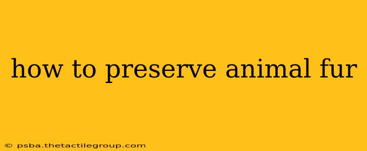 how to preserve animal fur