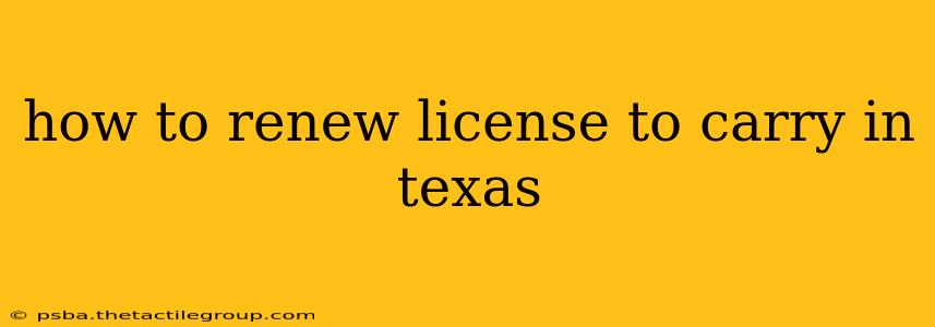 how to renew license to carry in texas