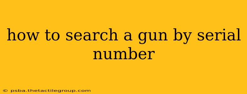 how to search a gun by serial number