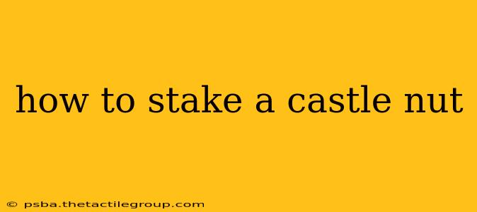 how to stake a castle nut