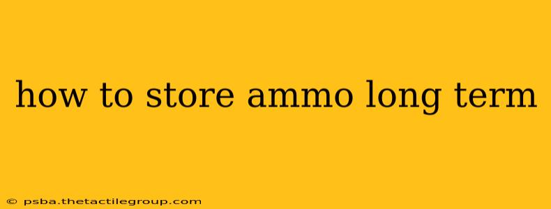 how to store ammo long term