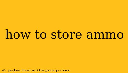 how to store ammo