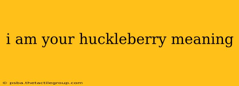 i am your huckleberry meaning