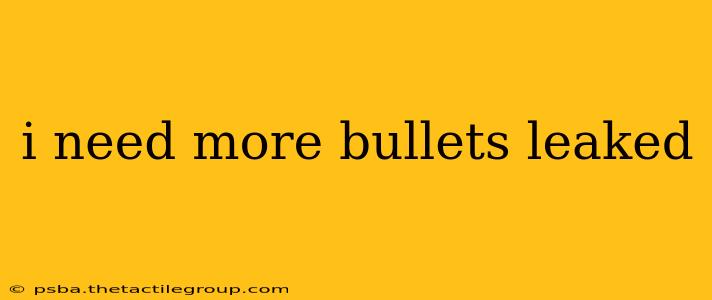 i need more bullets leaked