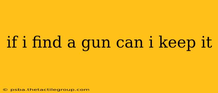 if i find a gun can i keep it