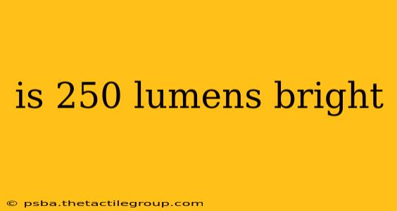 is 250 lumens bright