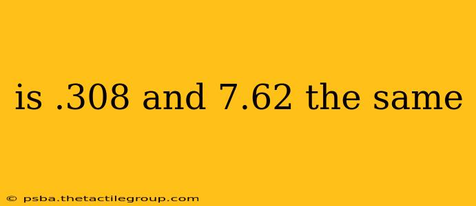 is .308 and 7.62 the same