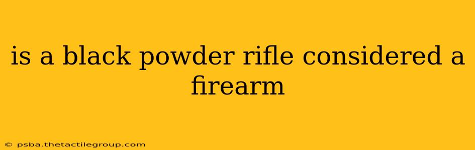 is a black powder rifle considered a firearm