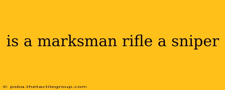 is a marksman rifle a sniper