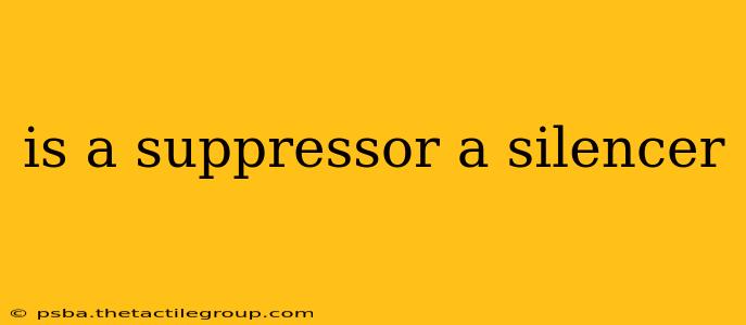 is a suppressor a silencer