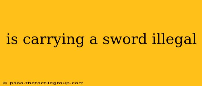 is carrying a sword illegal