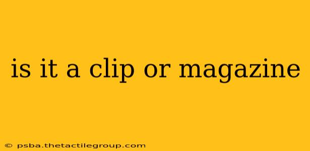 is it a clip or magazine