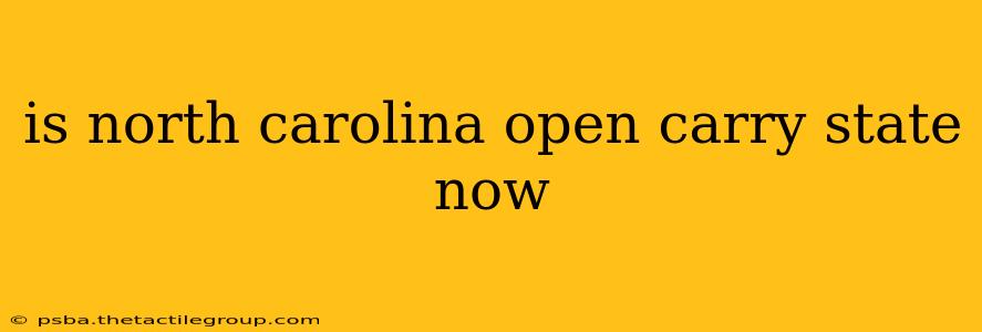 is north carolina open carry state now