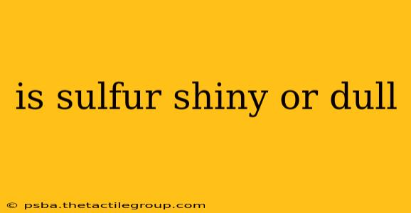 is sulfur shiny or dull