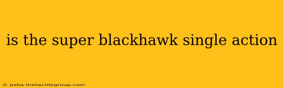 is the super blackhawk single action