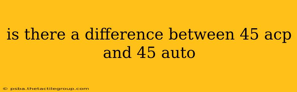 is there a difference between 45 acp and 45 auto