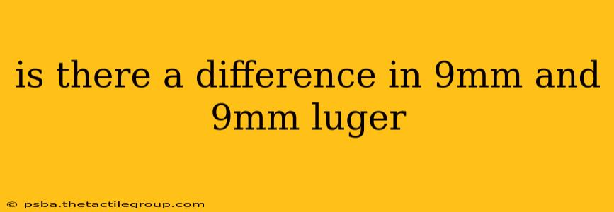 is there a difference in 9mm and 9mm luger