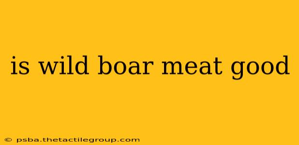 is wild boar meat good