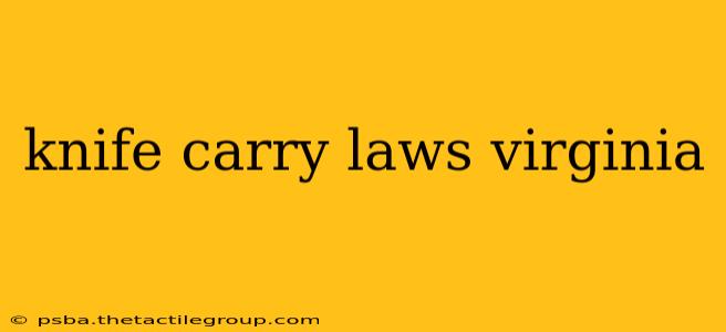 knife carry laws virginia