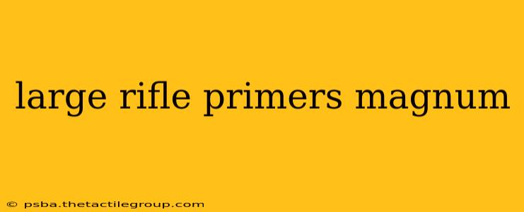 large rifle primers magnum