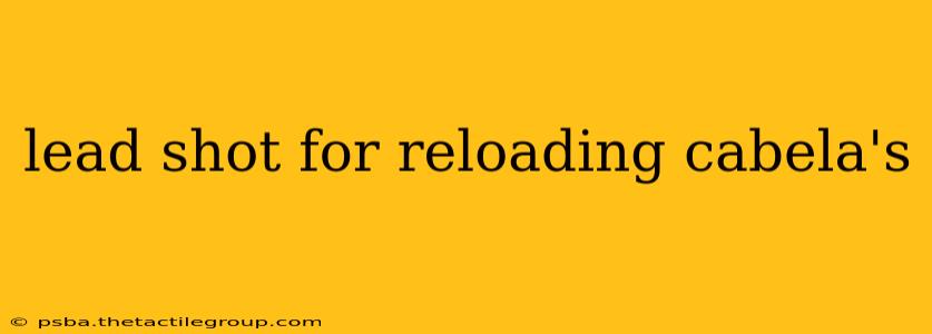 lead shot for reloading cabela's