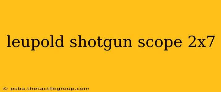 leupold shotgun scope 2x7