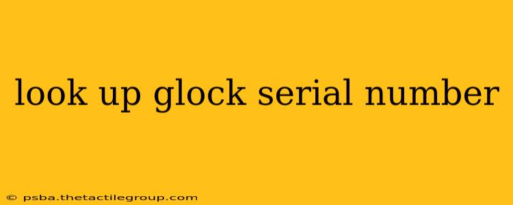 look up glock serial number