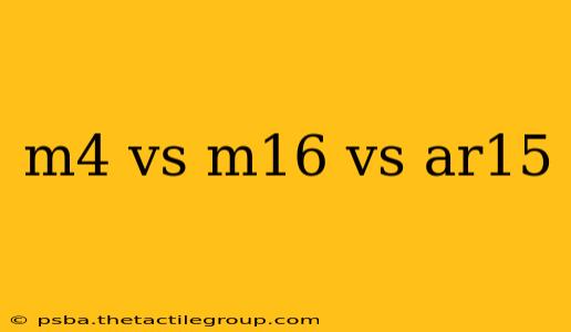 m4 vs m16 vs ar15