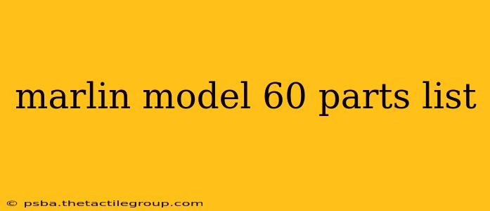 marlin model 60 parts list