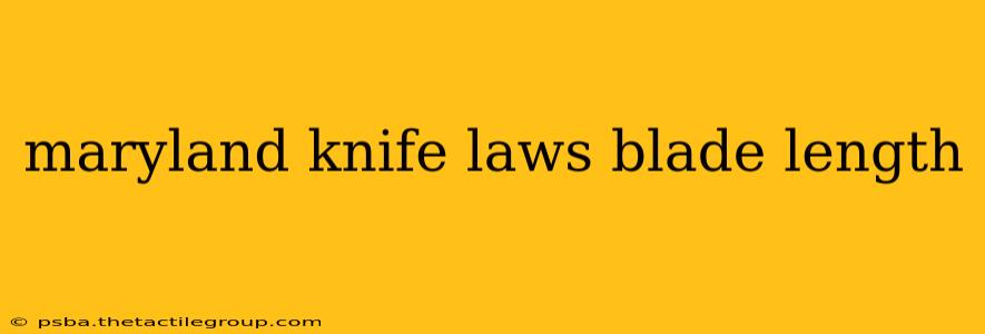 maryland knife laws blade length