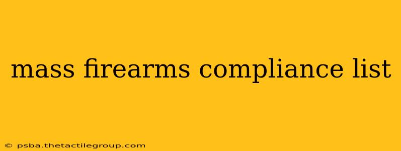 mass firearms compliance list