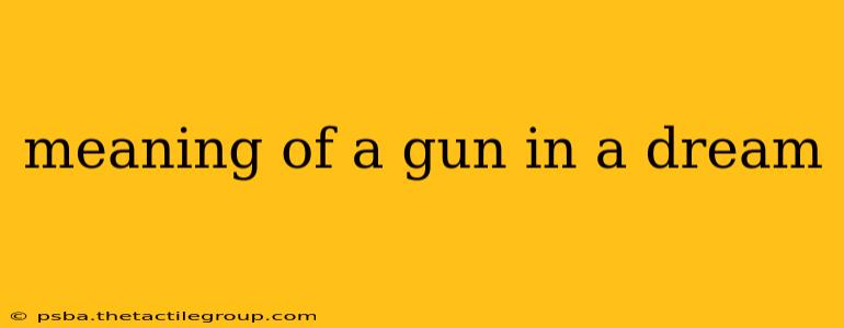 meaning of a gun in a dream