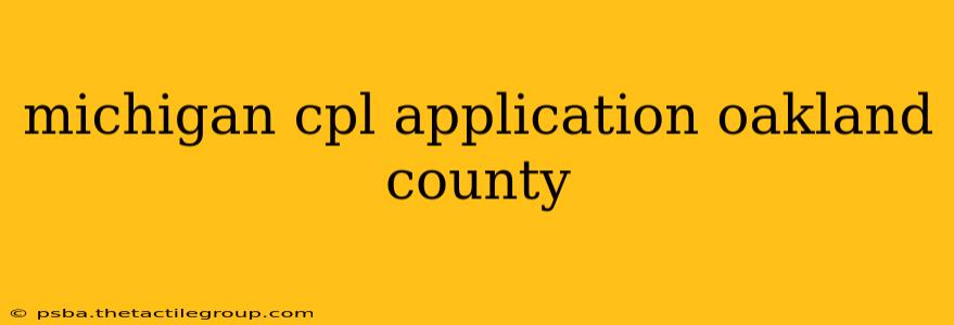 michigan cpl application oakland county